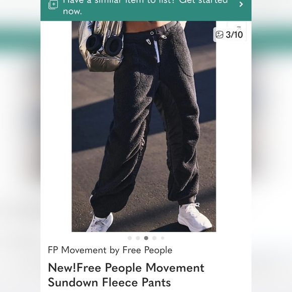 New!Free People Movement Sundown Fleece Pants - Picture 2 of 6